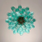 Mazzega Turquoise Lattimo Murano Petali Chandelier - Bellavé Studio