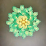 Mazzega Turquoise Lattimo Murano Petali Chandelier - Bellavé Studio