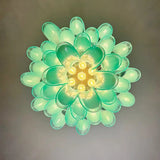Mazzega Turquoise Lattimo Murano Petali Chandelier - Bellavé Studio