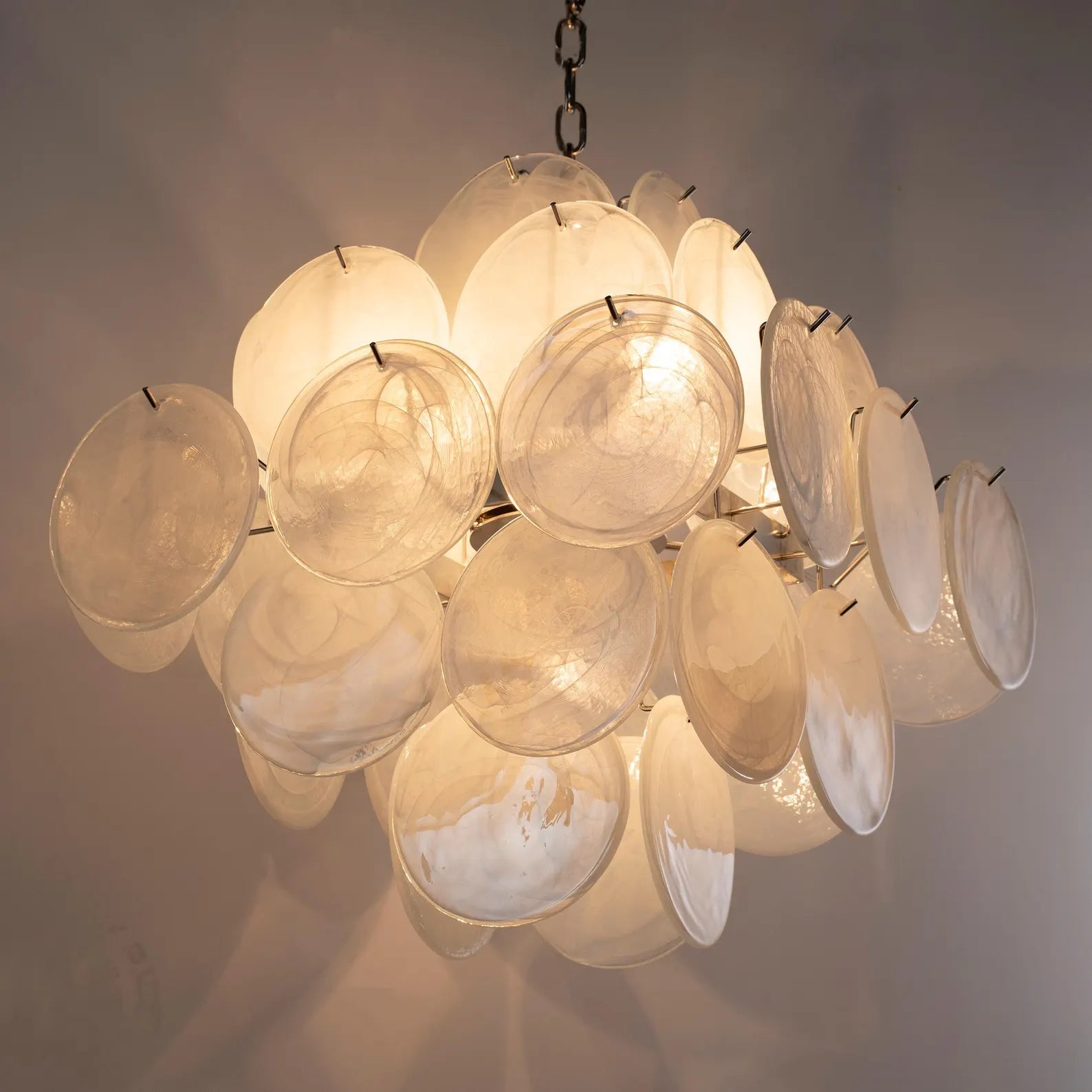 Murano Alabaster Discs Chandelier Ø50 - Bellavé Studio