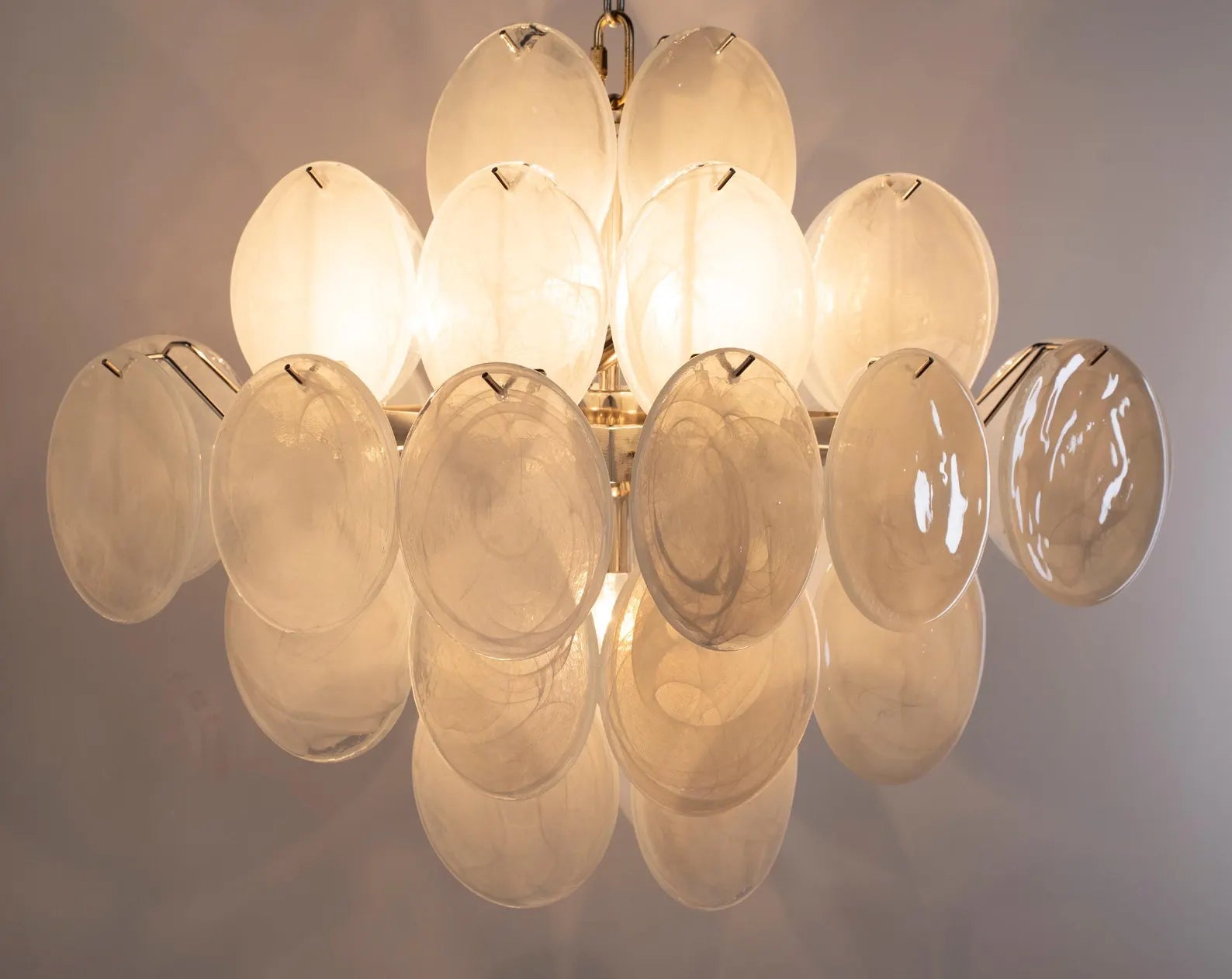 Murano Alabaster Discs Chandelier Ø50 - Bellavé Studio
