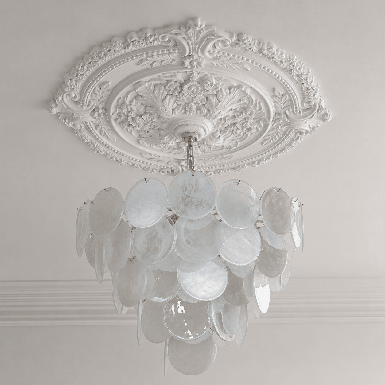 Murano Alabaster Discs Chandelier Ø90 - Bellavé Studio