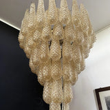 Murano Amber Drop Chandelier - 75 Drop - Bellavé Studio