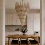 Murano Amber Drop Chandelier - 75 Drop - Bellavé Studio