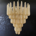 Murano Amber Drop Chandelier - 75 Drop - Bellavé Studio