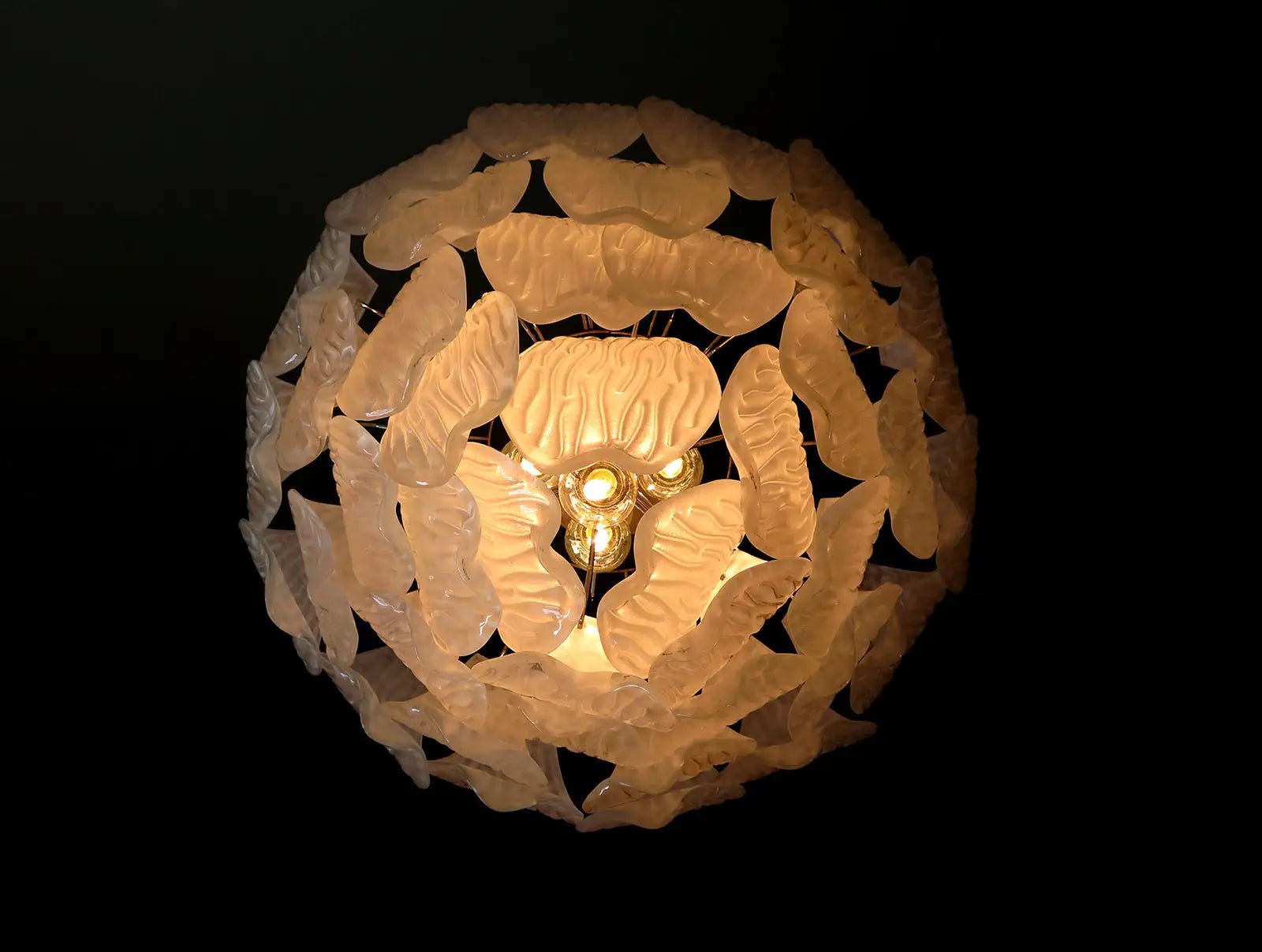 Murano Amber Drop Chandelier - 75 Drop - Bellavé Studio