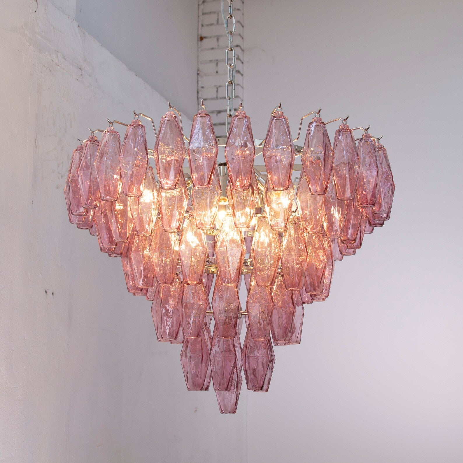 Murano Amethyst Poliedri Chandelier Ø75 - Bellavé Studio