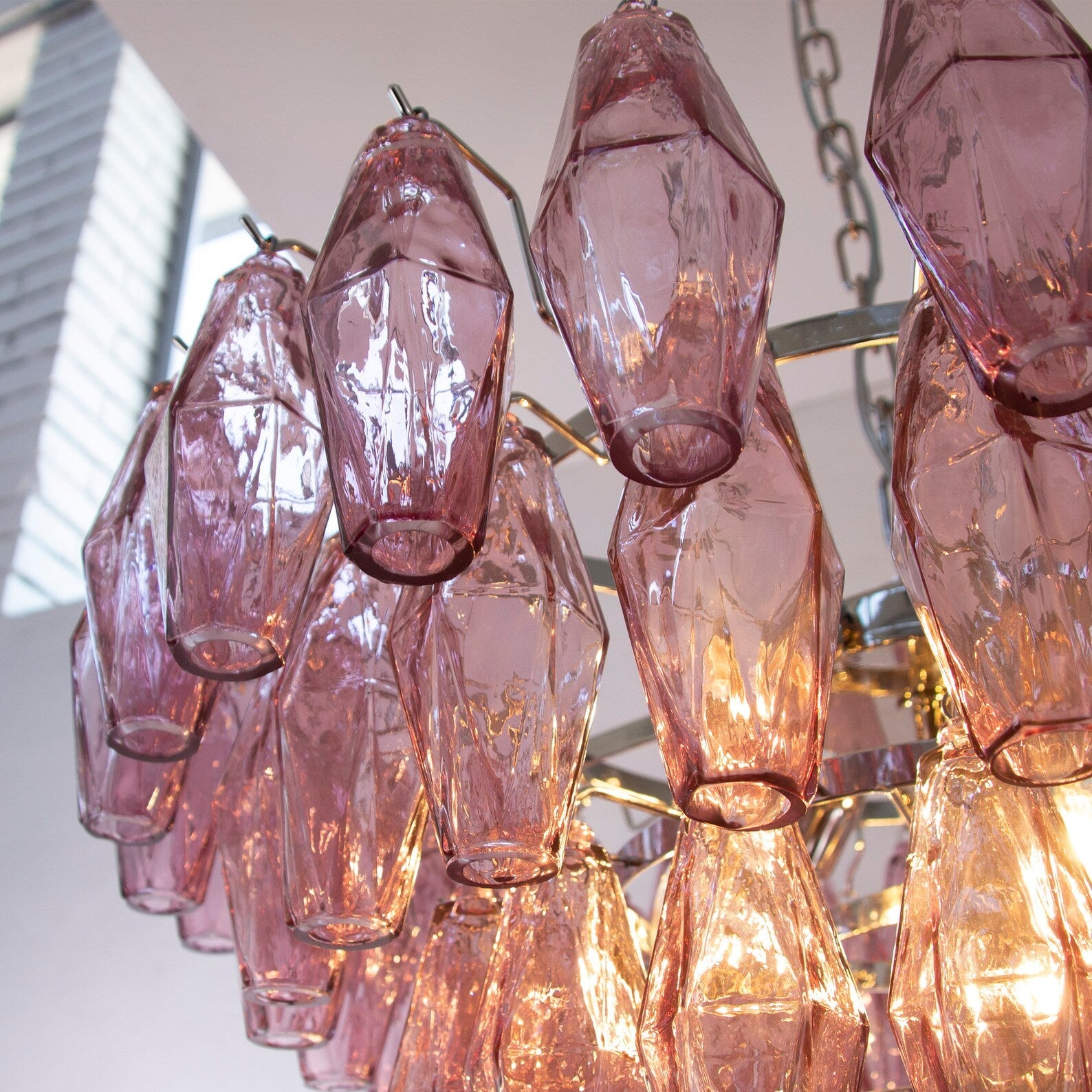 Murano Amethyst Poliedri Chandelier Ø75 - Bellavé Studio