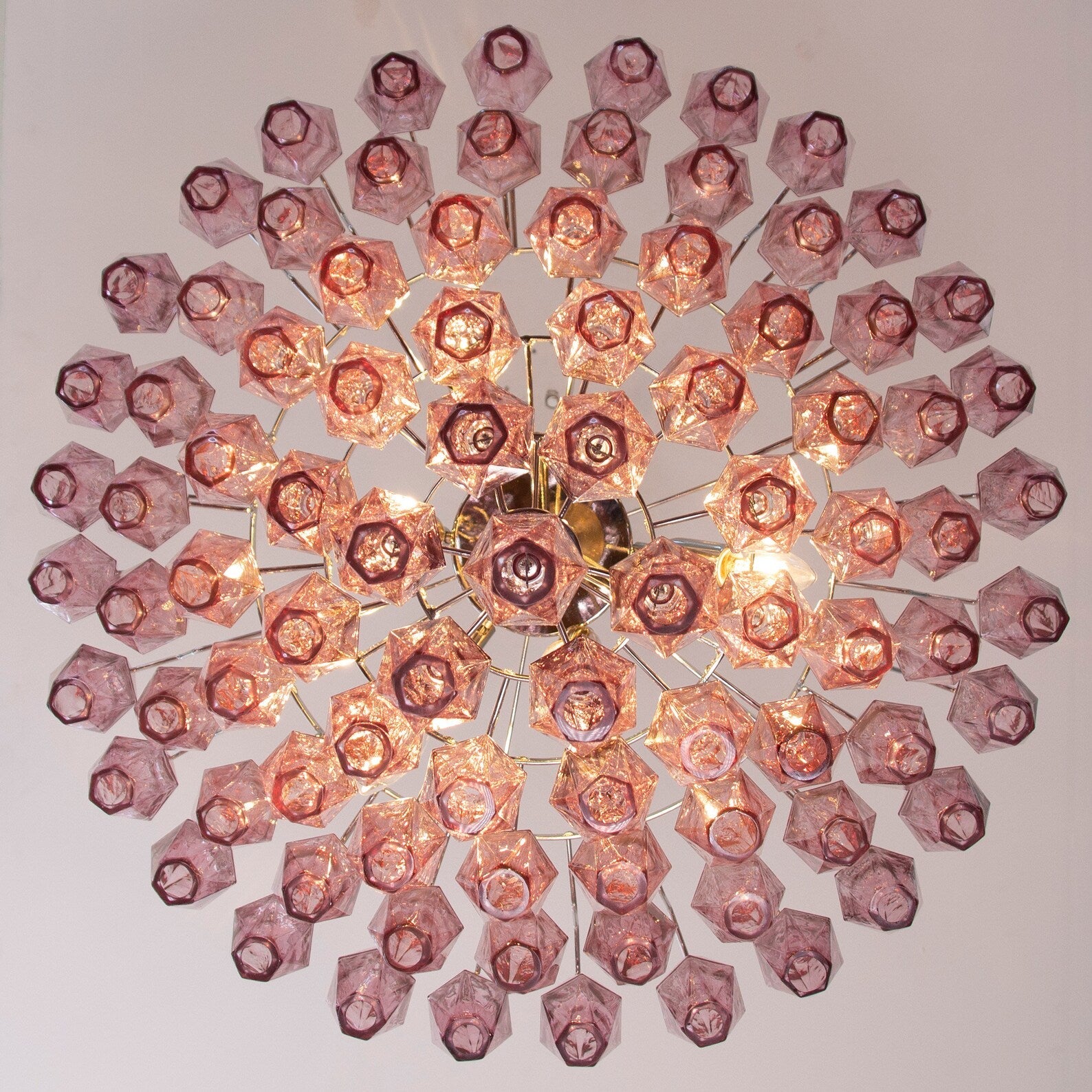 Murano Amethyst Poliedri Chandelier Ø75 - Bellavé Studio