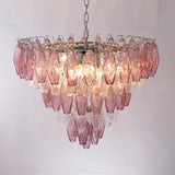 Murano Amethyst/Clear Poliedri Chandelier Ø75 - Bellavé Studio