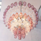 Murano Amethyst/Clear Poliedri Chandelier Ø75 - Bellavé Studio