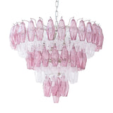 Murano Amethyst/Clear Poliedri Chandelier Ø75 - Bellavé Studio