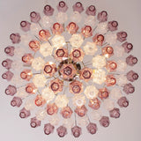 Murano Amethyst/Clear Poliedri Chandelier Ø75 - Bellavé Studio
