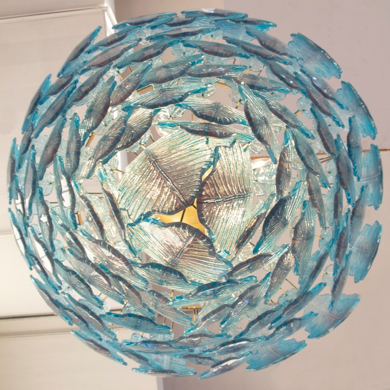 Murano Aqua Leaves Chandelier Ø105 - Bellavé Studio