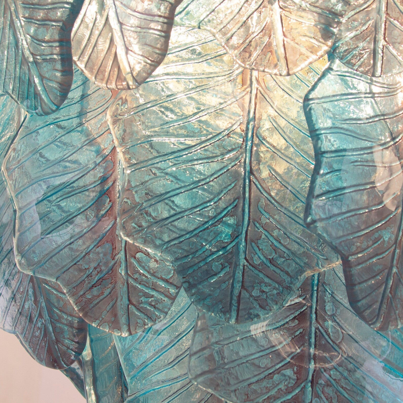 Murano Aqua Leaves Chandelier Ø105 - Bellavé Studio