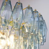Murano Avio Poliedri Chandelier Ø75 - 143 Glasses - Bellavé Studio