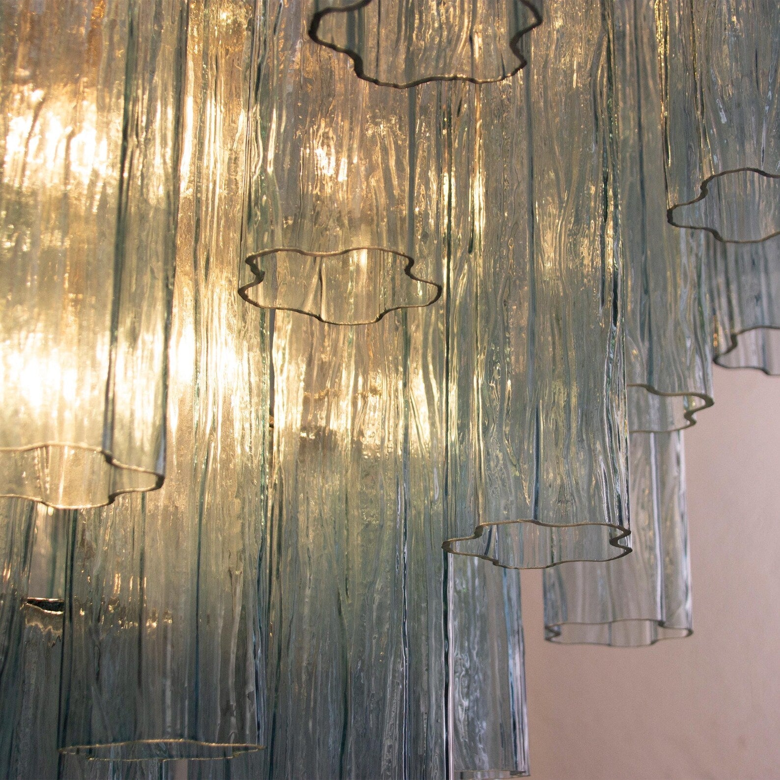 Murano Blue Tronchi Chandelier Ø70 - 56 Tubes - Bellavé Studio