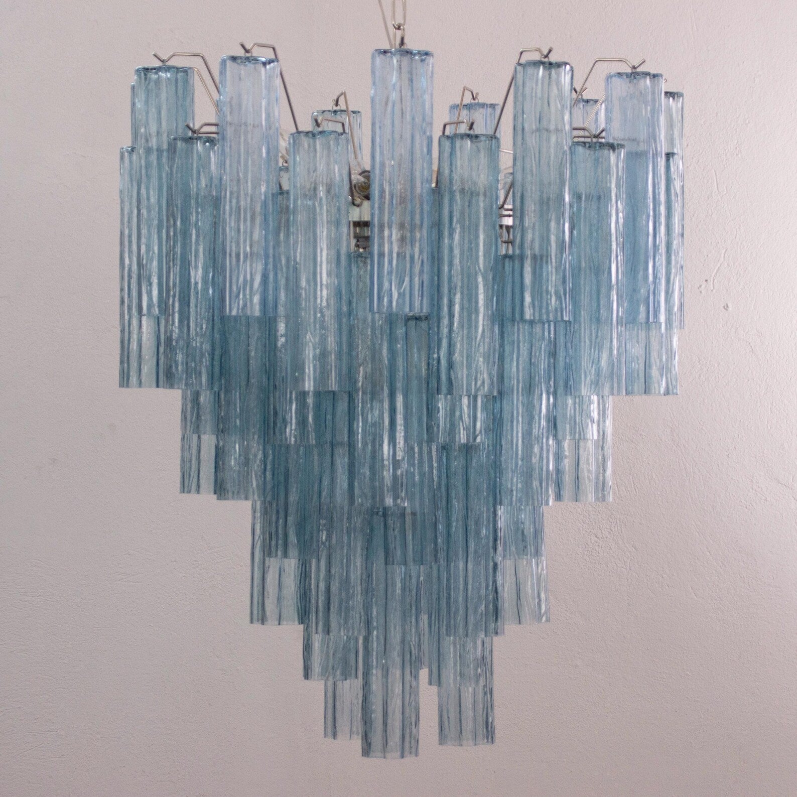 Murano Blue Tronchi Chandelier Ø70 - 56 Tubes - Bellavé Studio