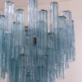 Murano Blue Tronchi Chandelier Ø70 - 56 Tubes - Bellavé Studio