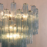 Murano Blue Tronchi Chandelier Ø70 - 56 Tubes - Bellavé Studio