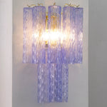 Murano Blue Tronchi Wall Sconce - Bellavé Studio