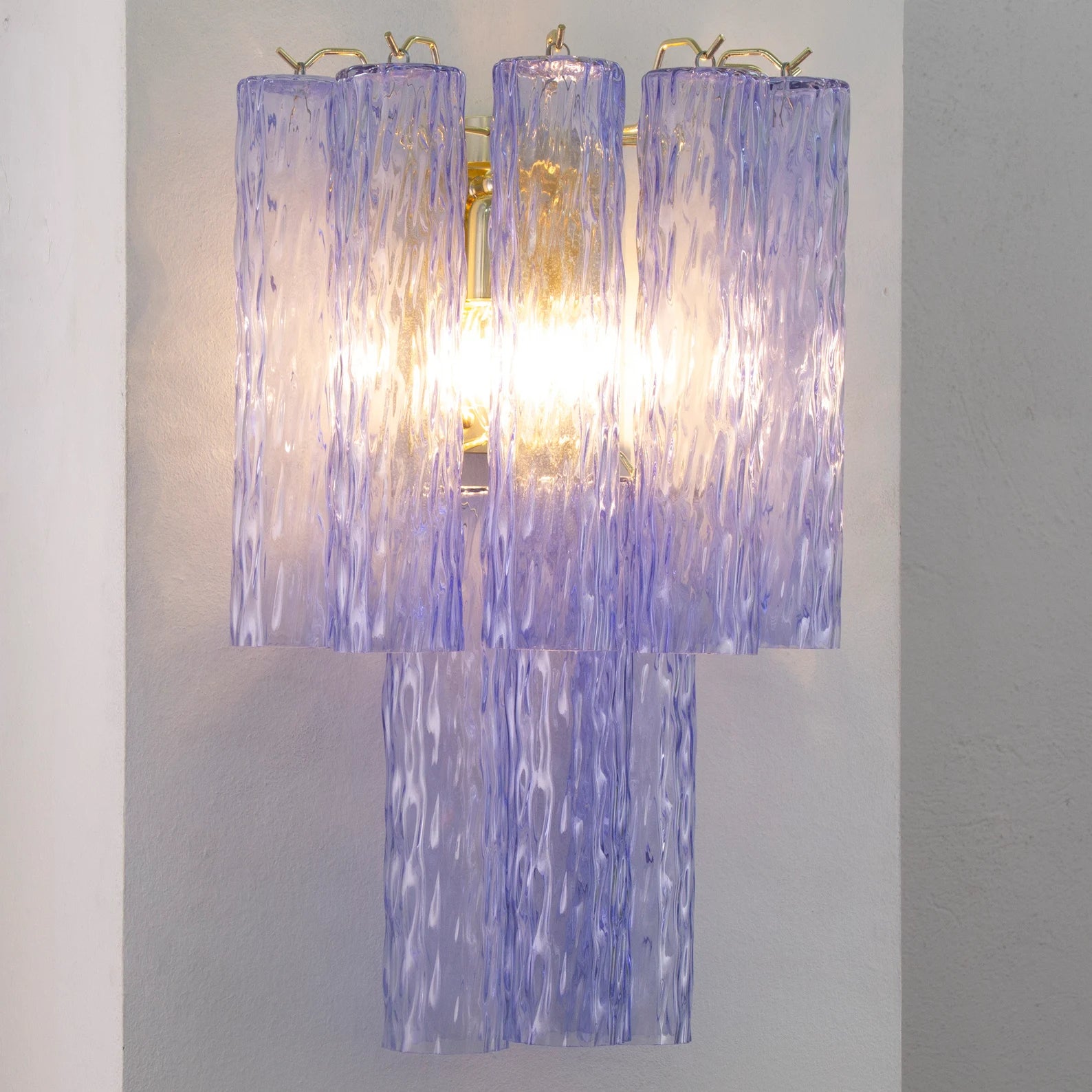 Murano Blue Tronchi Wall Sconce - Bellavé Studio