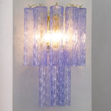 Murano Blue Tronchi Wall Sconce - Bellavé Studio
