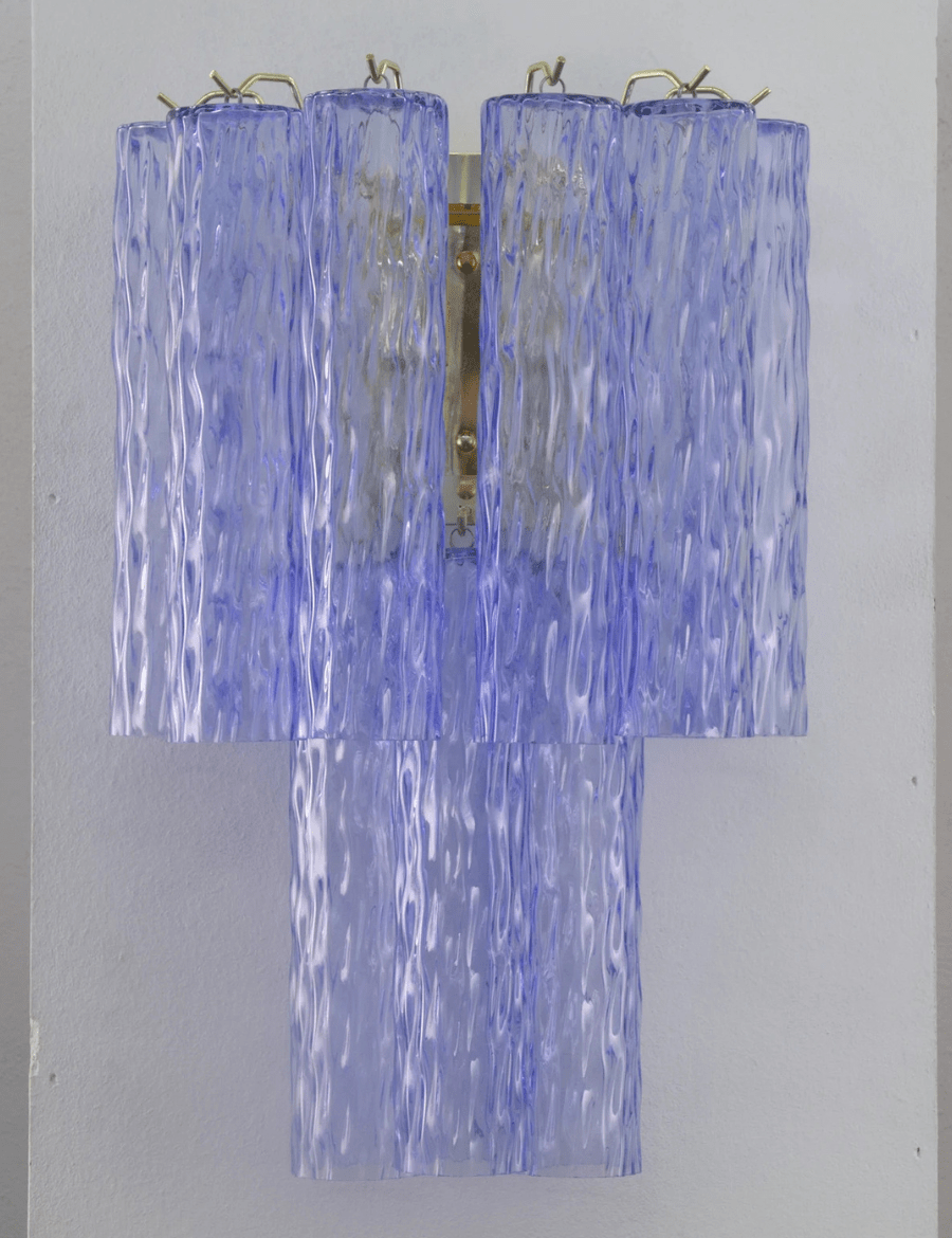 Murano Blue Tronchi Wall Sconce - Bellavé Studio