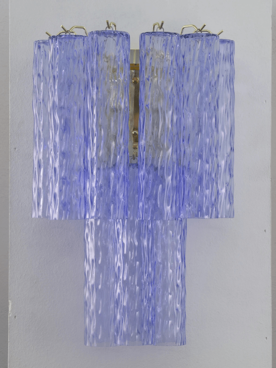 Murano Blue Tronchi Wall Sconce - Bellavé Studio
