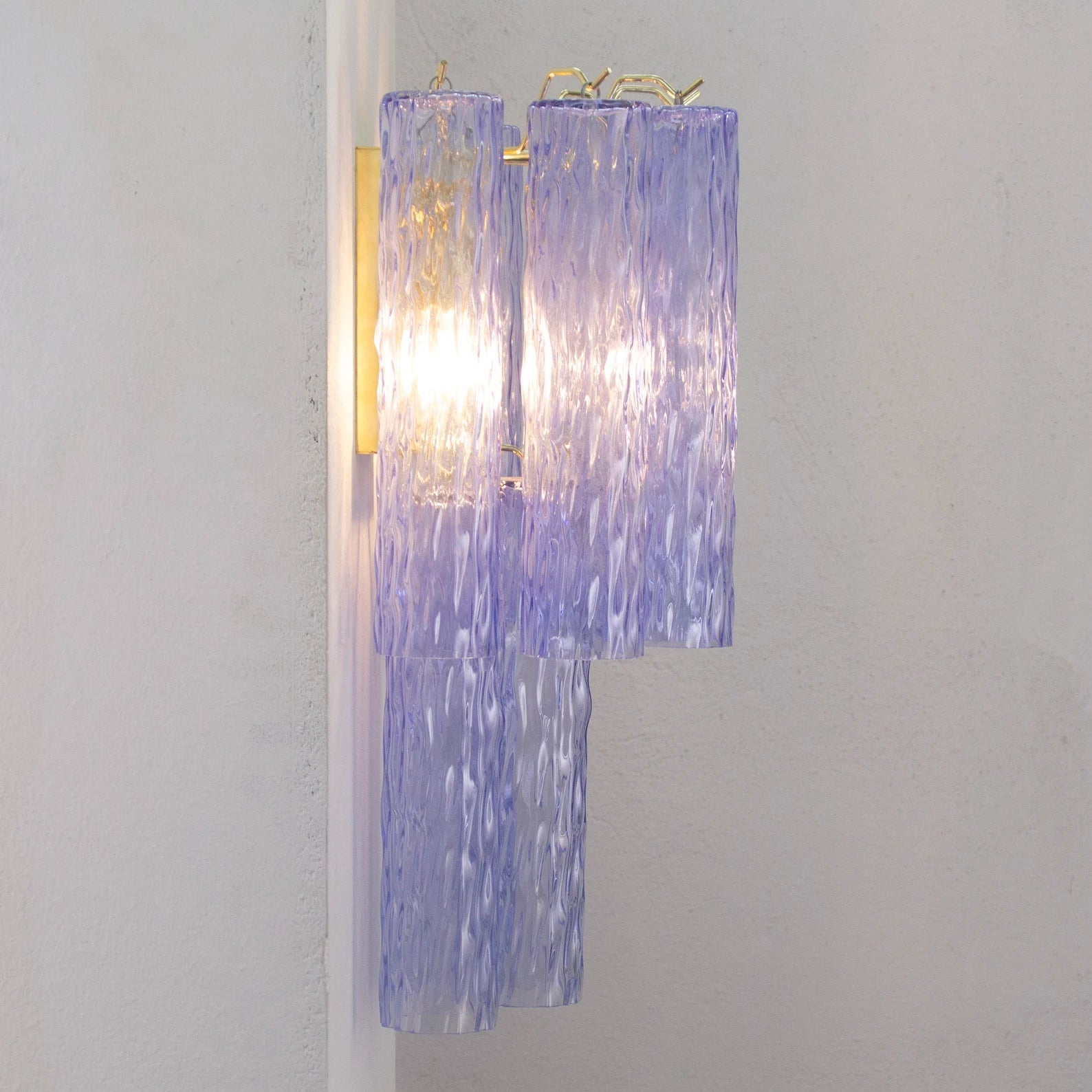 Murano Blue Tronchi Wall Sconce - Bellavé Studio
