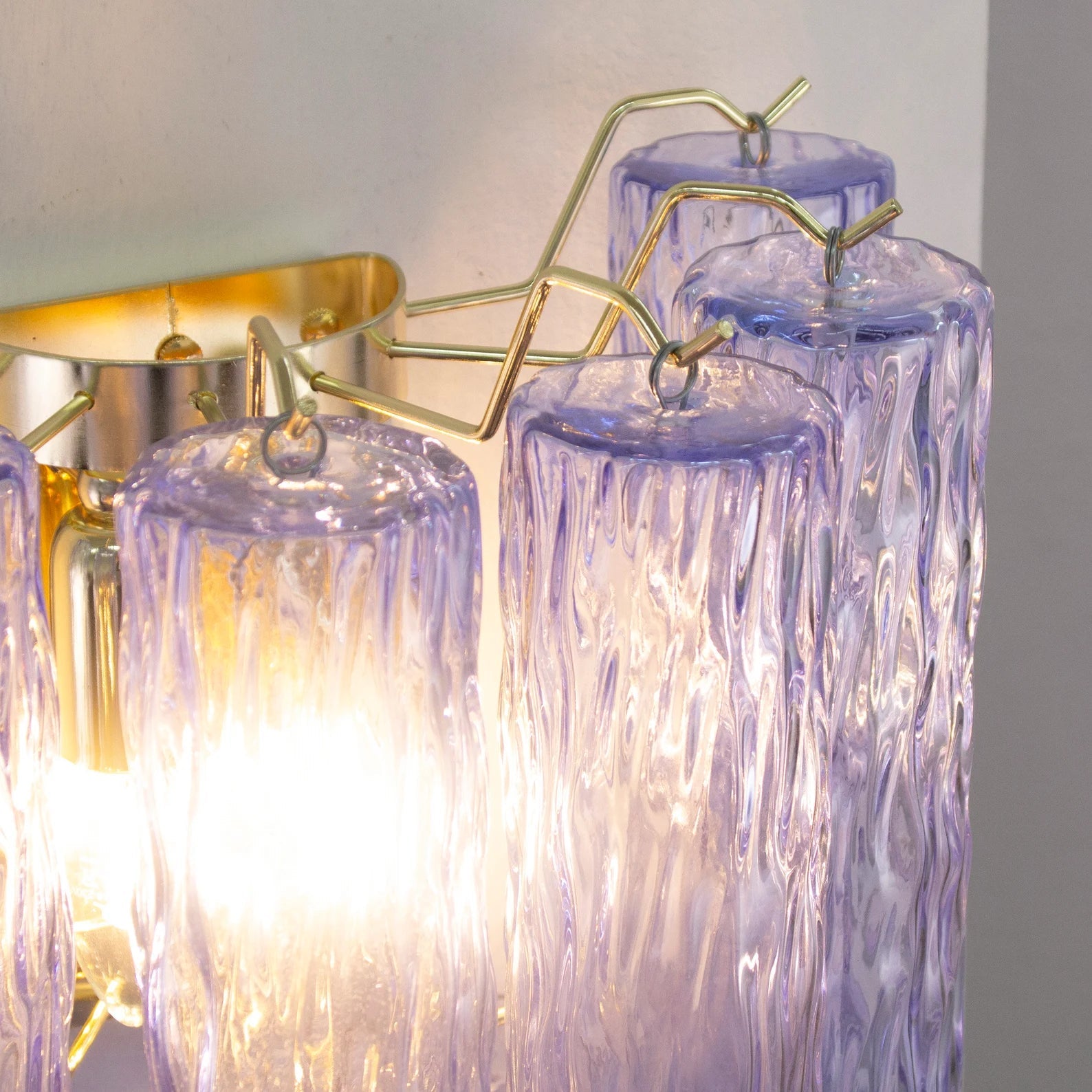 Murano Blue Tronchi Wall Sconce - Bellavé Studio
