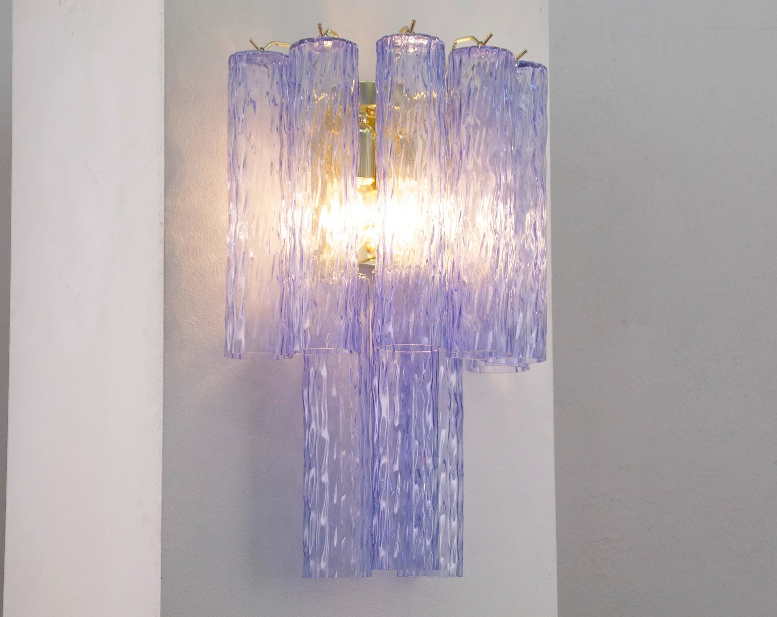 Murano Blue Tronchi Wall Sconce - Bellavé Studio