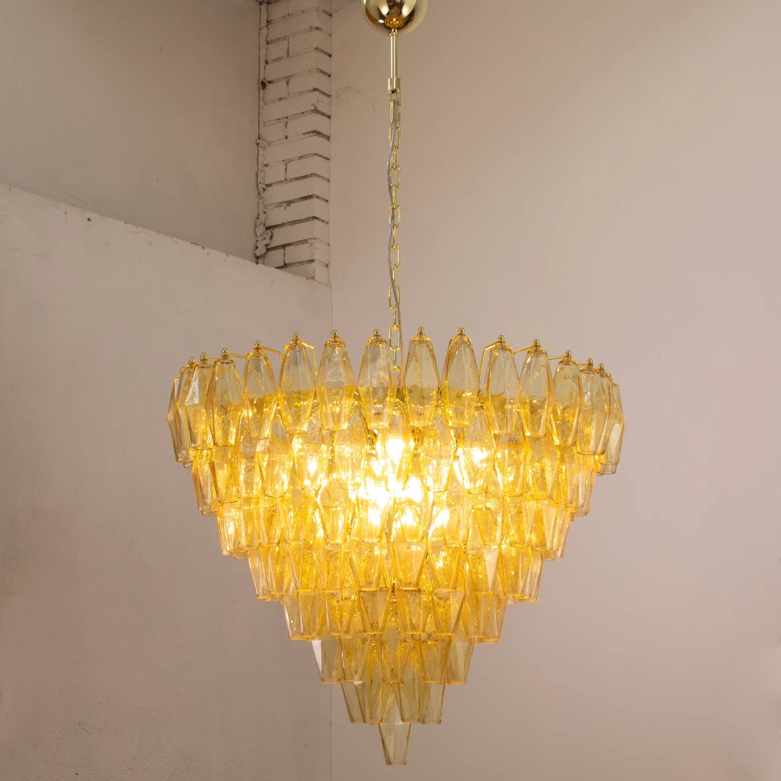 Murano Camomilla Poliedri Chandelier Ø75 - Bellavé Studio