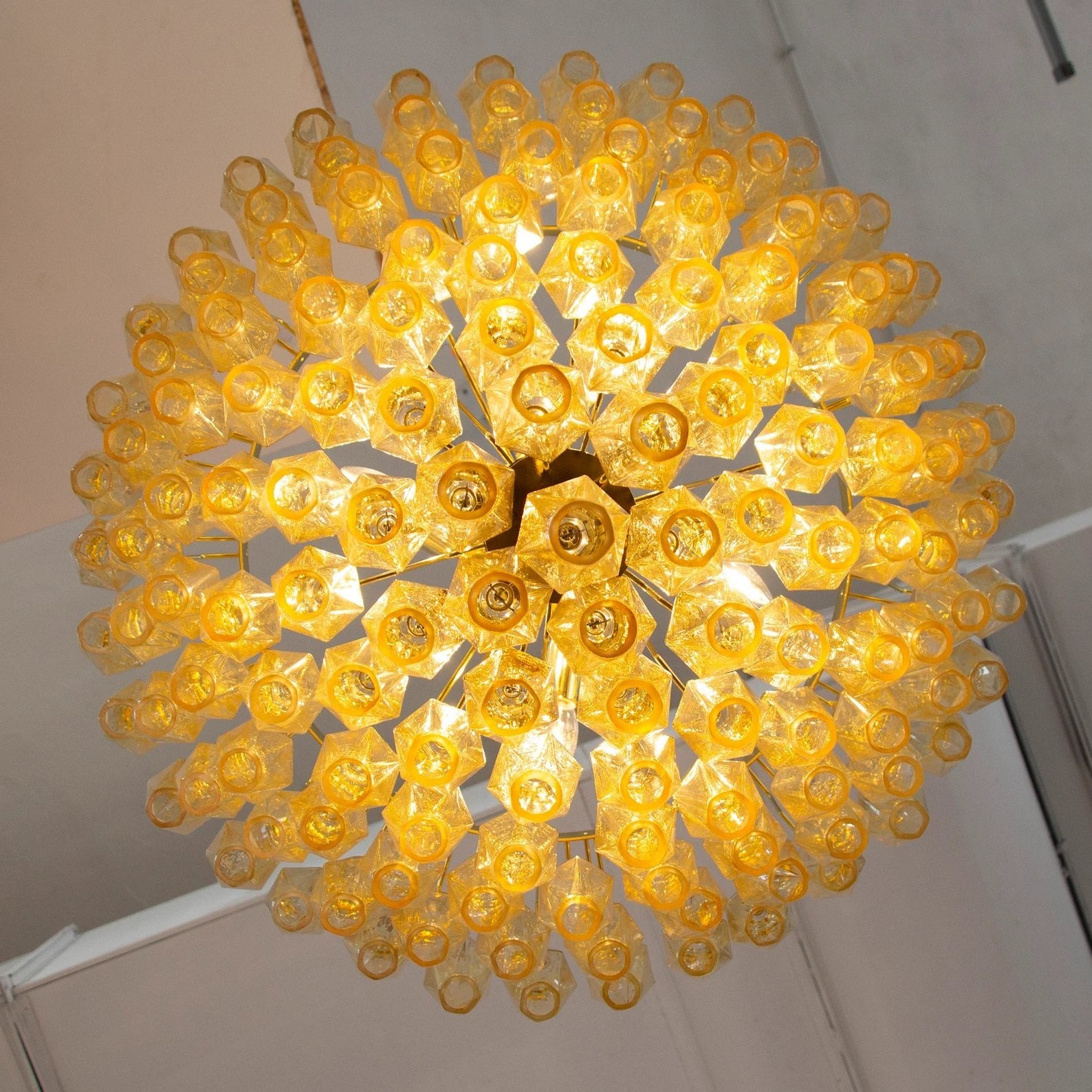 Murano Camomilla Poliedri Chandelier Ø75 - Bellavé Studio