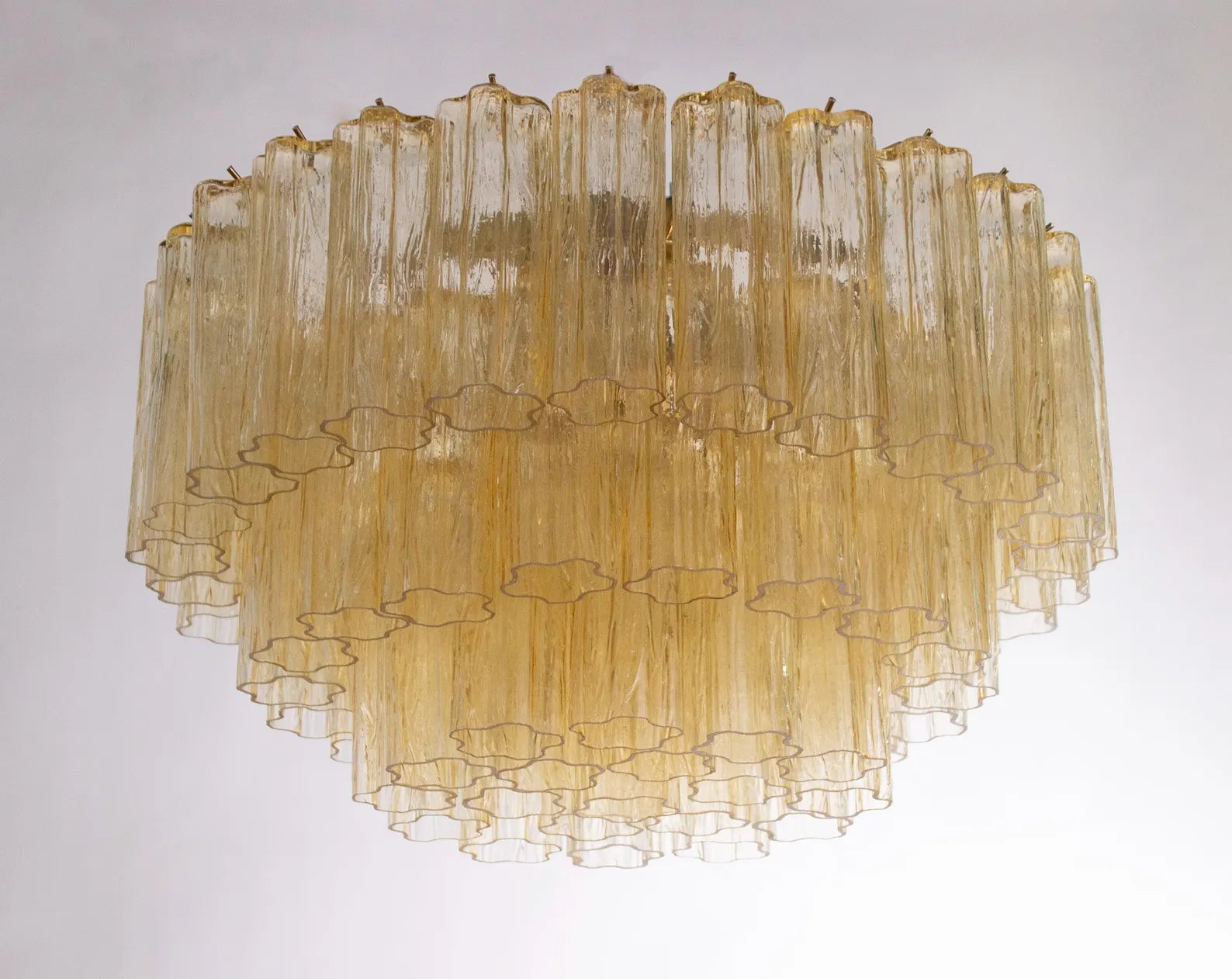 Murano Champagne Tronchi Flush Chandelier Ø70 - Bellavé Studio