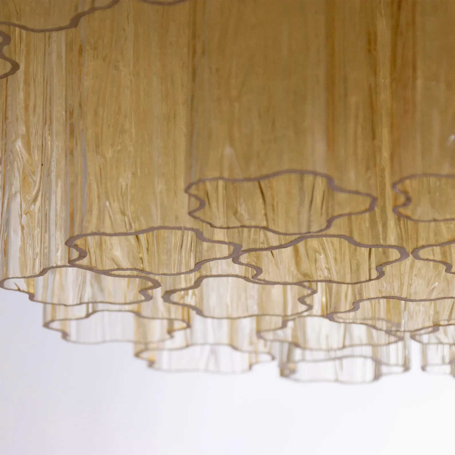 Murano Champagne Tronchi Flush Chandelier Ø70 - Bellavé Studio