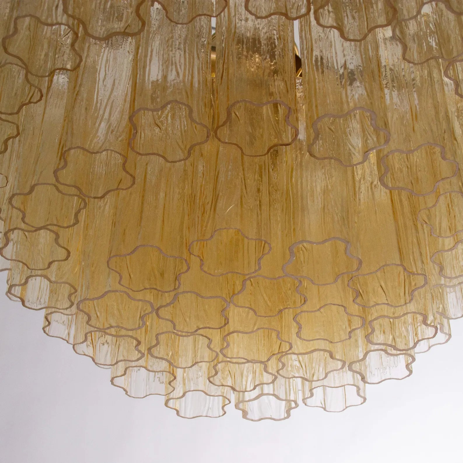 Murano Champagne Tronchi Flush Chandelier Ø70 - Bellavé Studio