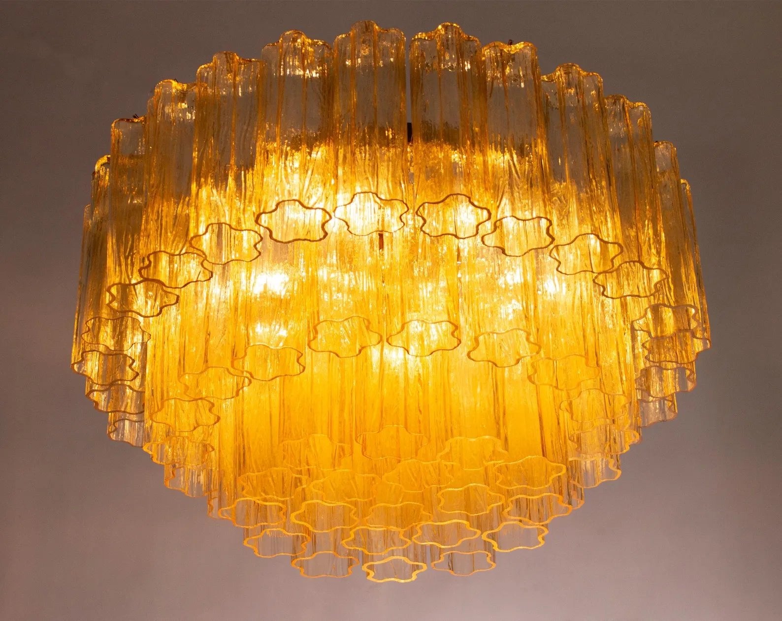 Murano Champagne Tronchi Flush Chandelier Ø70 - Bellavé Studio