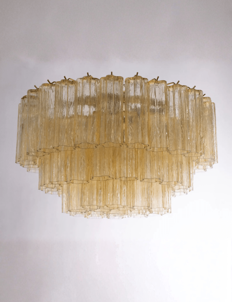 Murano Champagne Tronchi Flush Chandelier Ø70 - Bellavé Studio