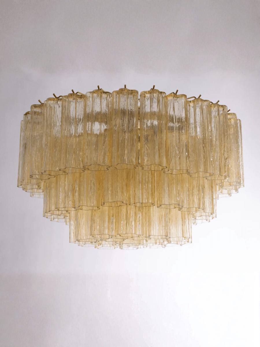 Murano Champagne Tronchi Flush Chandelier Ø70 - Bellavé Studio