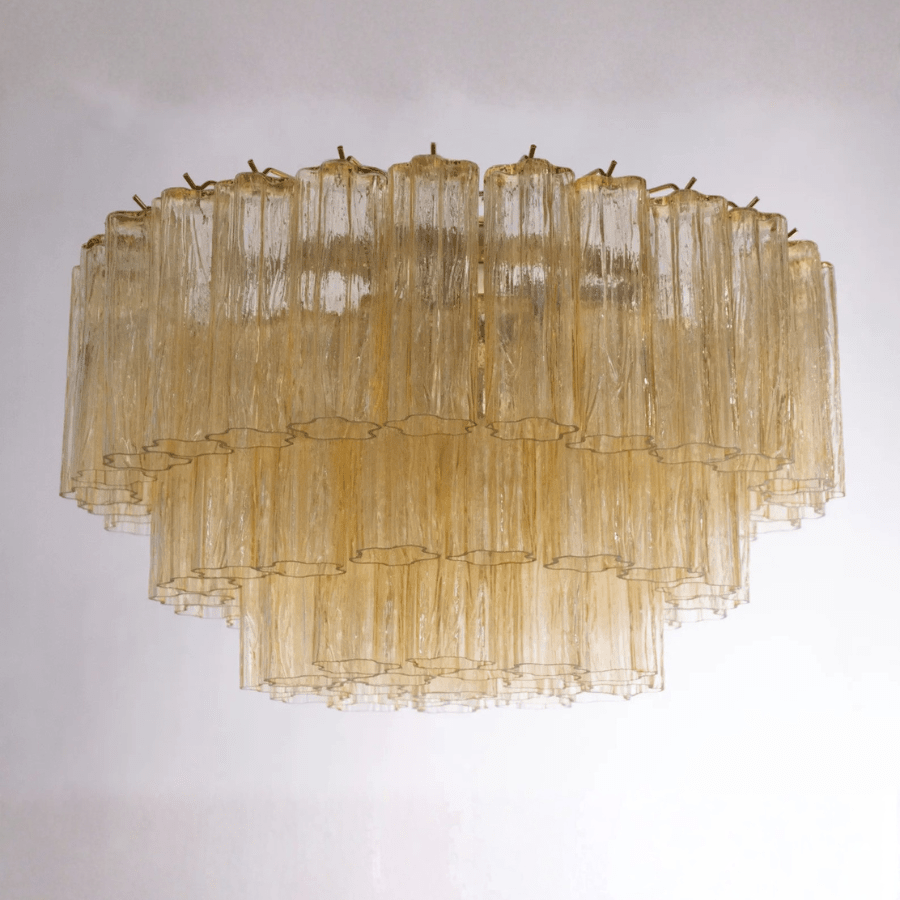 Murano Champagne Tronchi Flush Chandelier Ø70 - Bellavé Studio