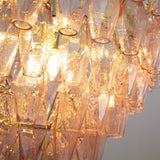 Murano Cipria Pink Poliedri Chandelier Ø75 - Bellavé Studio