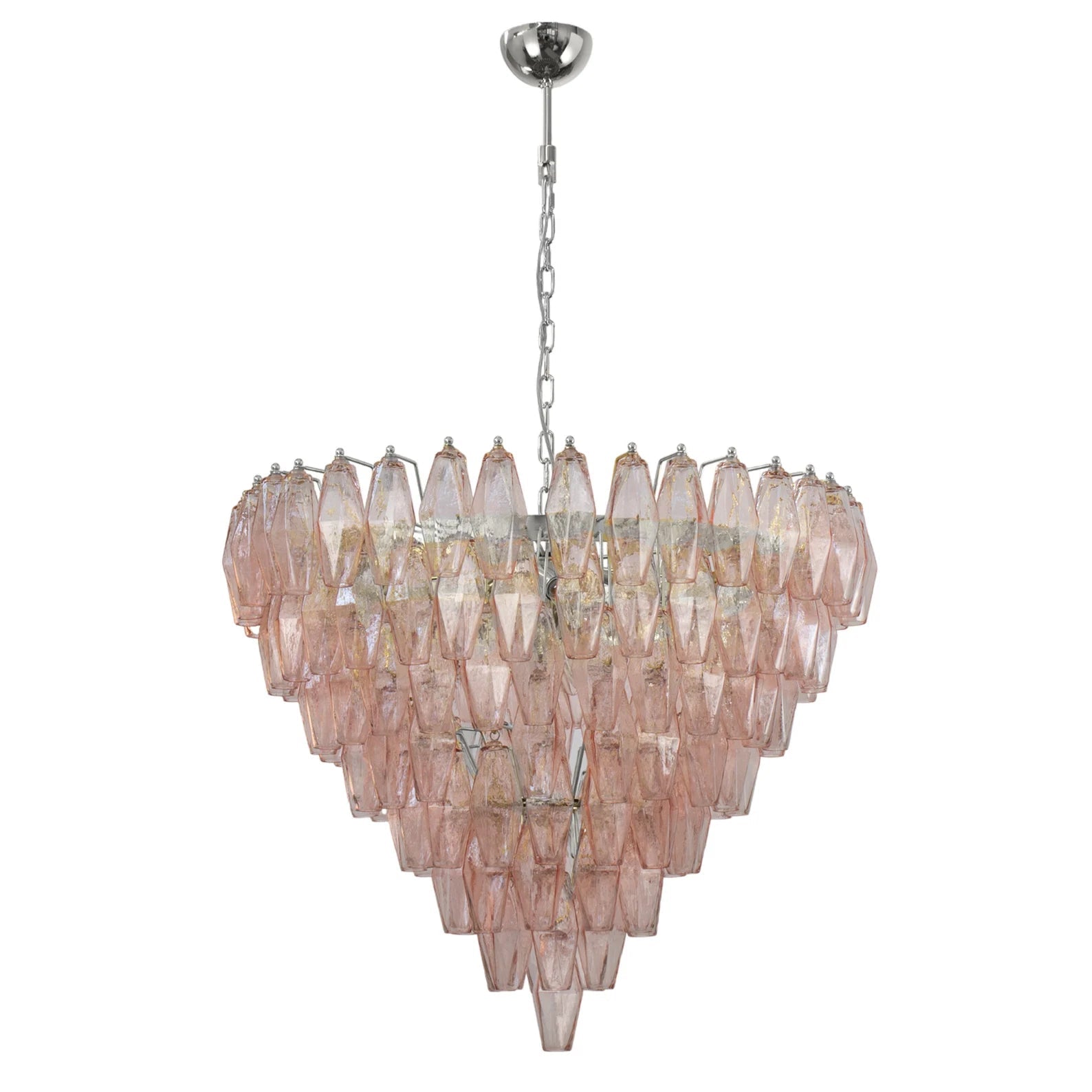 Murano Cipria Pink Poliedri Chandelier Ø75 - Bellavé Studio