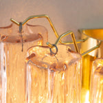 Murano Cipria Pink Tronchi Wall Sconces – Set of 2 - Bellavé Studio