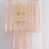 Murano Cipria Pink Tronchi Wall Sconces – Set of 2 - Bellavé Studio