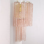 Murano Cipria Pink Tronchi Wall Sconces – Set of 2 - Bellavé Studio
