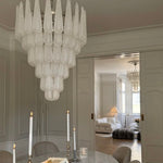 Murano Clear Drop Chandelier - 75 Drop - Bellavé Studio