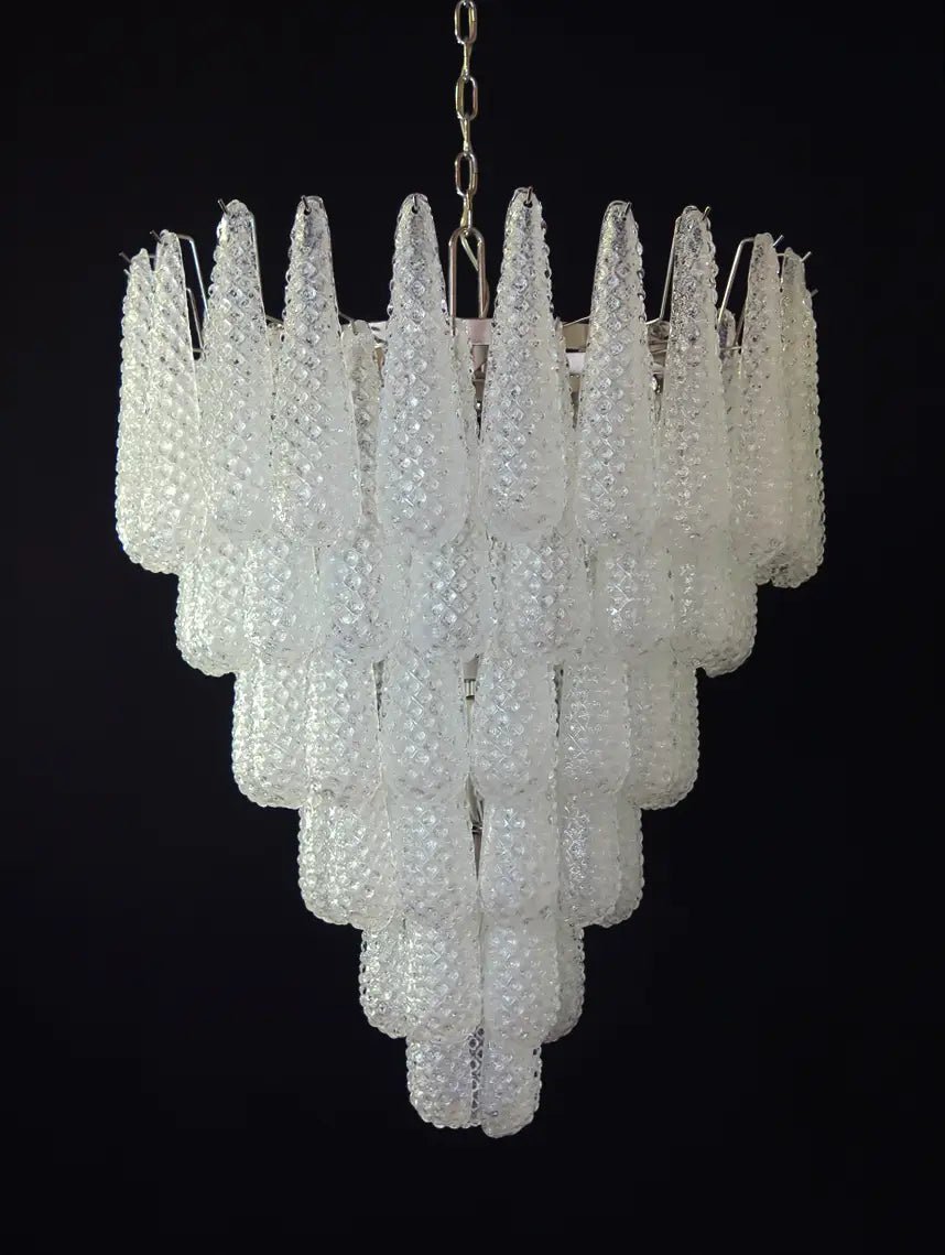 Murano Clear Drop Chandelier - 75 Drop - Bellavé Studio