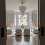 Murano Clear Drop Chandelier - 75 Drop - Bellavé Studio