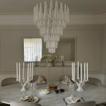 Murano Clear Drop Chandelier - 75 Drop - Bellavé Studio
